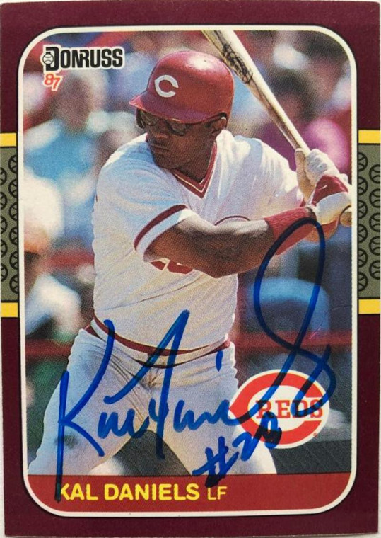Kal Daniels Autographed 1987 Donruss Opening Day #192