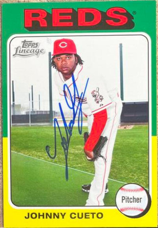 Johnny Cueto Autographed 2011 Topps Lineage - 1975 Mini #112