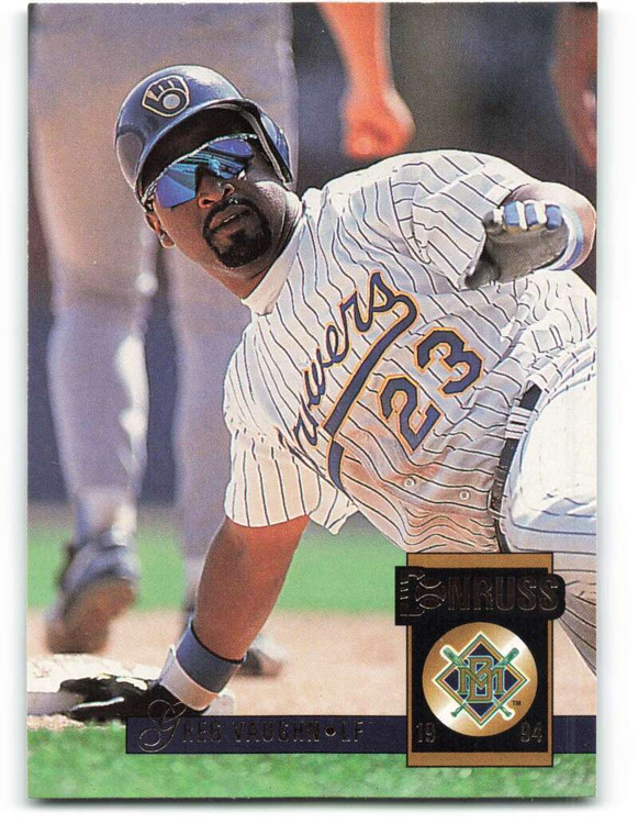 1994 Donruss #339 Greg Vaughn VG Milwaukee Brewers 