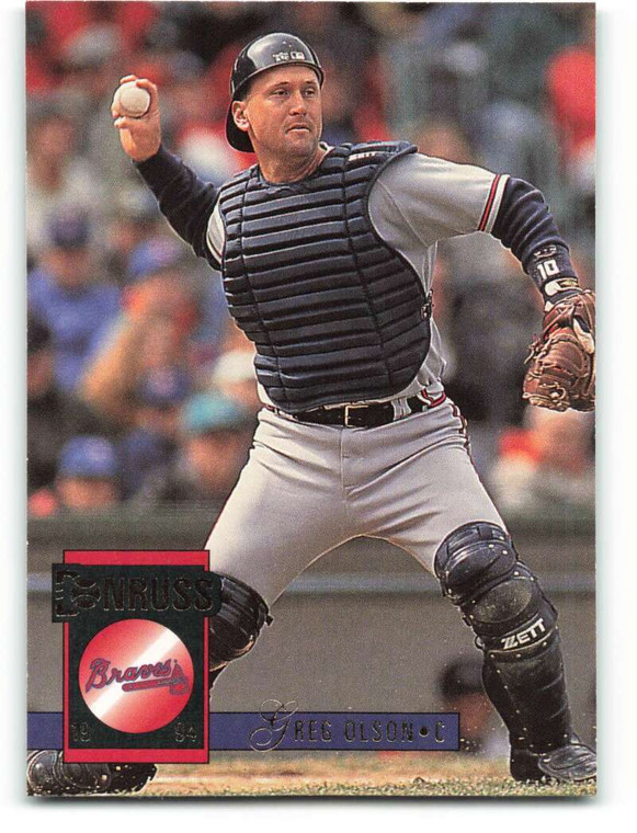 1994 Donruss #382 Greg Olson VG Atlanta Braves 