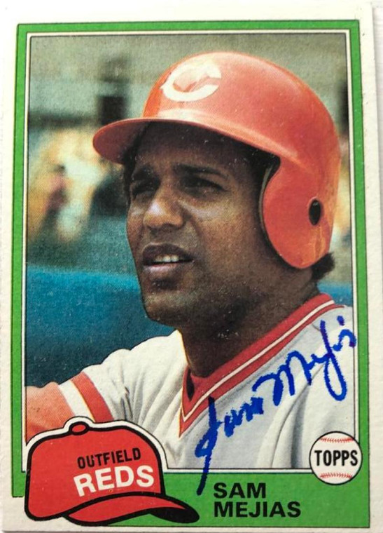 SOLD 7436 Sam Mejias Autographed 1981 Topps #521