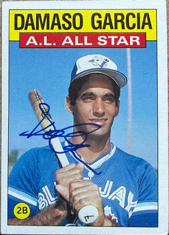 SOLD 134939 Damaso Garcia Autographed 1986 Topps #713