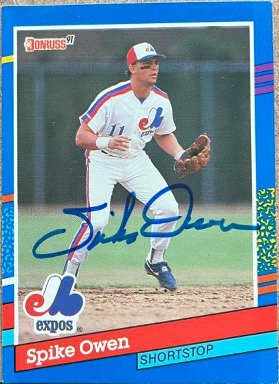 Spike Owen Autographed 1991 Donruss #251