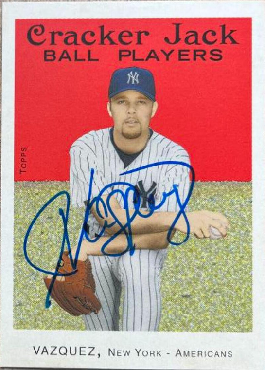 Javier Vazquez Autographed 2004 Topps Cracker Jack #112