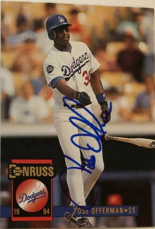 Jose Offerman Autographed 1994 Donruss #623