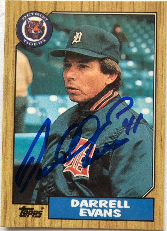 Darrell Evans Autographed 1987 Topps Tiffany #265 Detroit Tigers Card 
