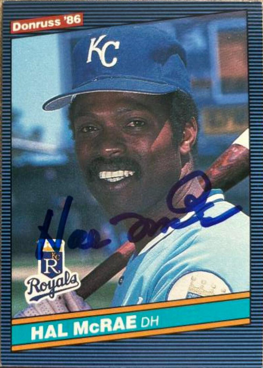 Hal McRae Autographed 1986 Donruss #521