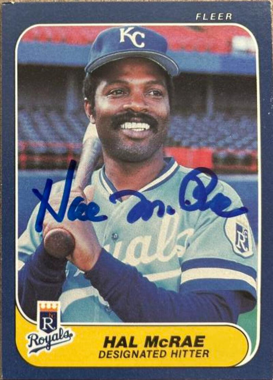 Hal McRae Autographed 1986 Fleer #14