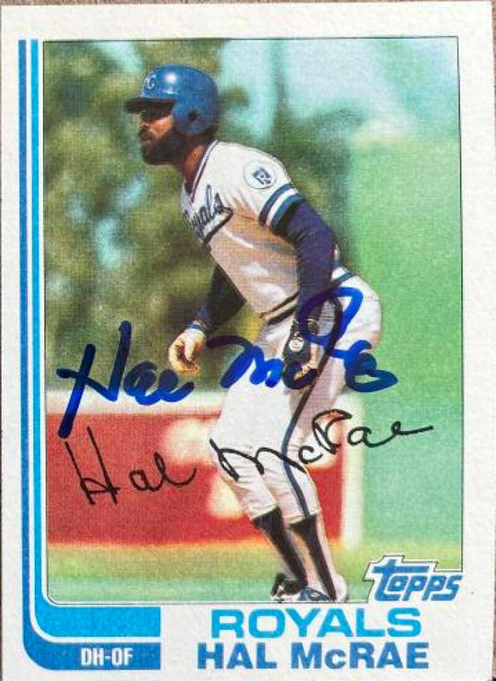 Hal McRae Autographed 1982 Topps #625