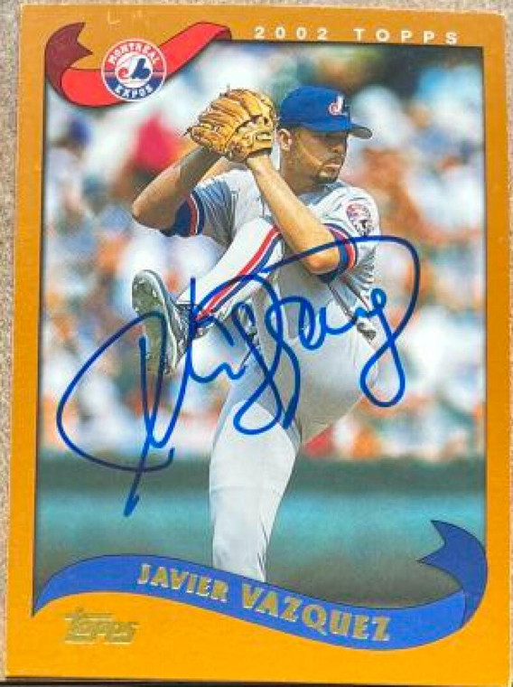 Javier Vazquez Autographed 2002 Topps #504