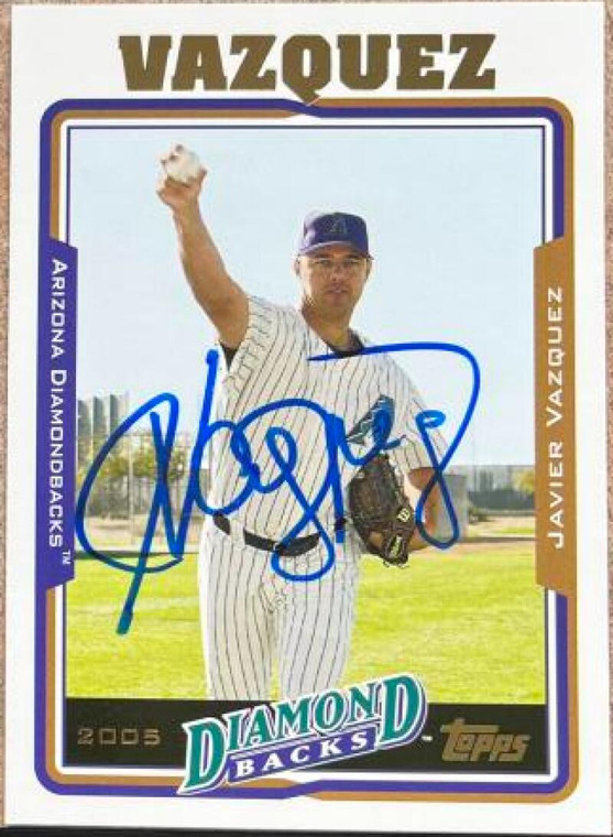 Javier Vazquez Autographed 2005 Topps Updates & Highlights #UH82