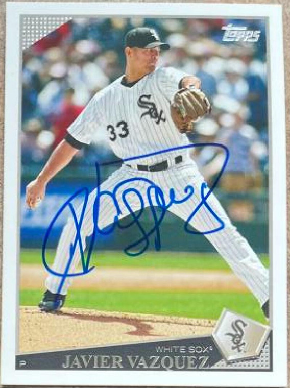 Javier Vazquez Autographed 2009 Topps #306 Chicago White Sox Card