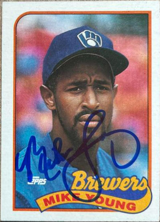 Mike Young Autographed 1989 Topps #731