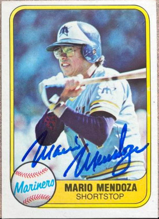 Mario Mendoza Autographed 1981 Fleer #613