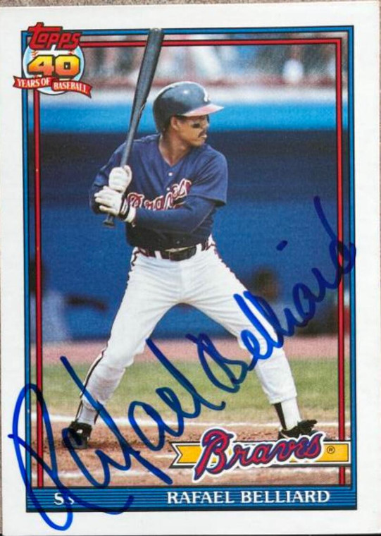 Rafael Belliard Autographed 1991 Topps Traded #9T