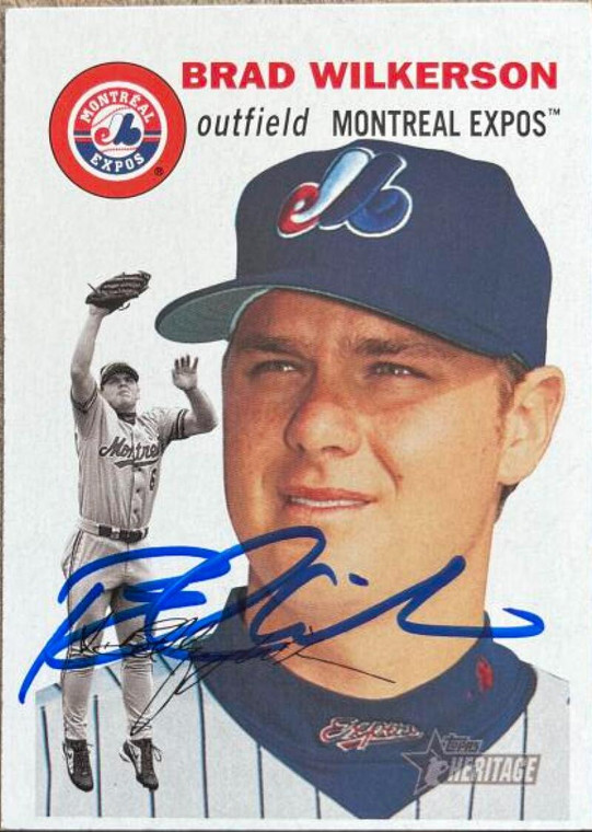 Brad Wilkerson  Autographed 2003 Topps Heritage #363