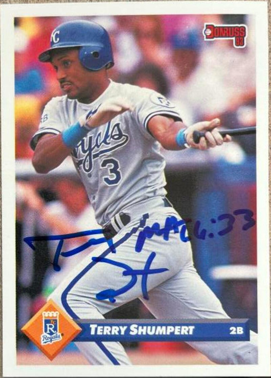 Terry Shumpert Autographed 1993 Donruss #601