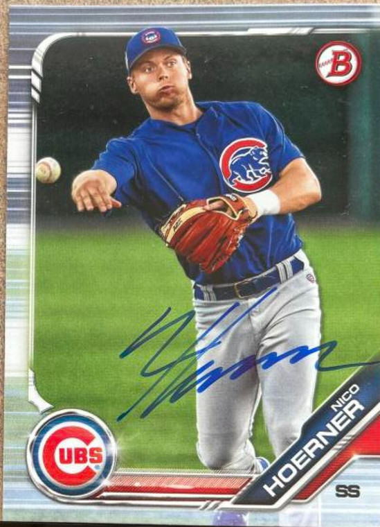 Nico Hoerner Autographed 2019 Bowman - Prospects #BP-59 