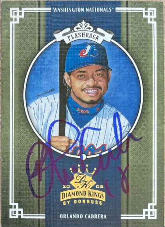 Orlando Cabrera Autographed 2005 Donruss Diamond Kings #272