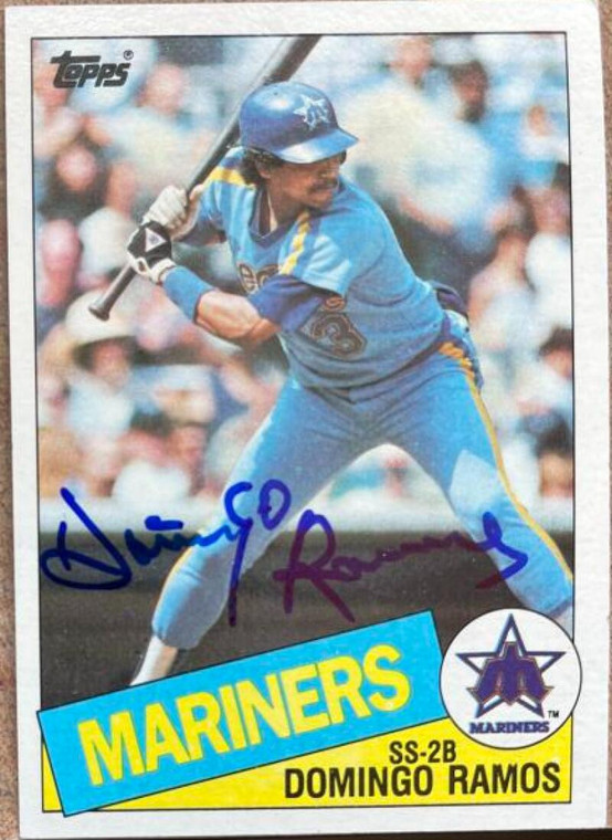 Domingo Ramos Autographed 1985 Topps #349 Seattle Mariners Card 