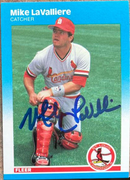 Mike LaValliere Autographed 1987 Fleer #302