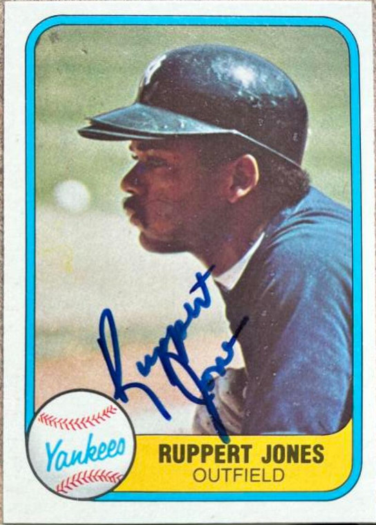 Ruppert Jones Autographed 1981 Fleer #101