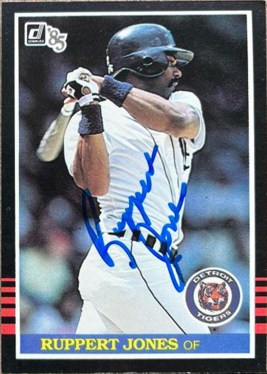 Ruppert Jones Autographed 1985 Donruss #612 Detroit Tigers Card