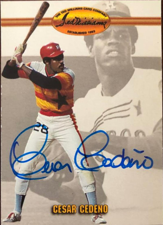 Cesar Cedeno Autographed 1993 Ted Williams Card Company #41