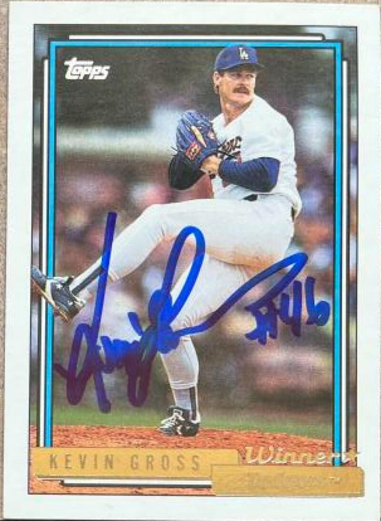 Kevin Gross Autographed 1992 Topps Gold Winner #334