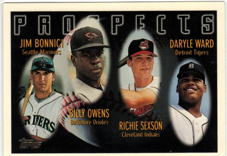 1996 Topps #425 Jim Bonnici/Billy Owens/Richie Sexson/Daryle Ward VG RC Rookie Seattle Mariners/Baltimore Orioles/Clevel