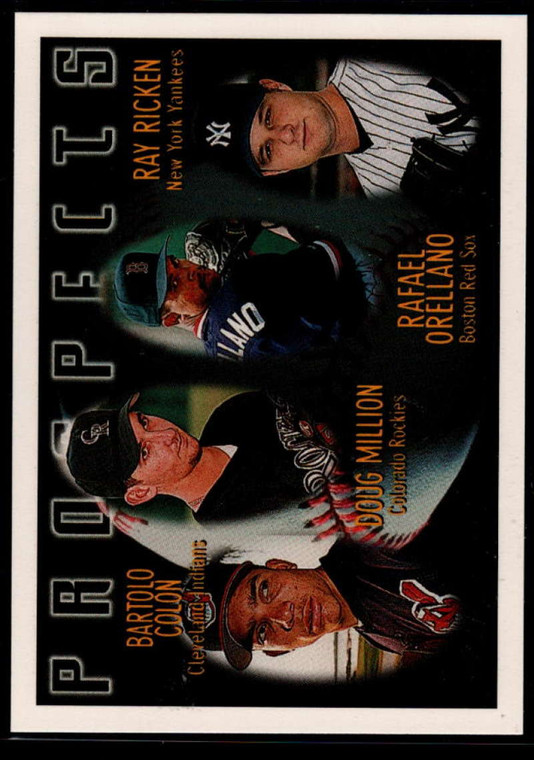 1996 Topps #428 Bartolo Colon/Doug Million/Rafael Orellano/Ray Ricken VG Cleveland Indians/Colorado Rockies/Boston Red S