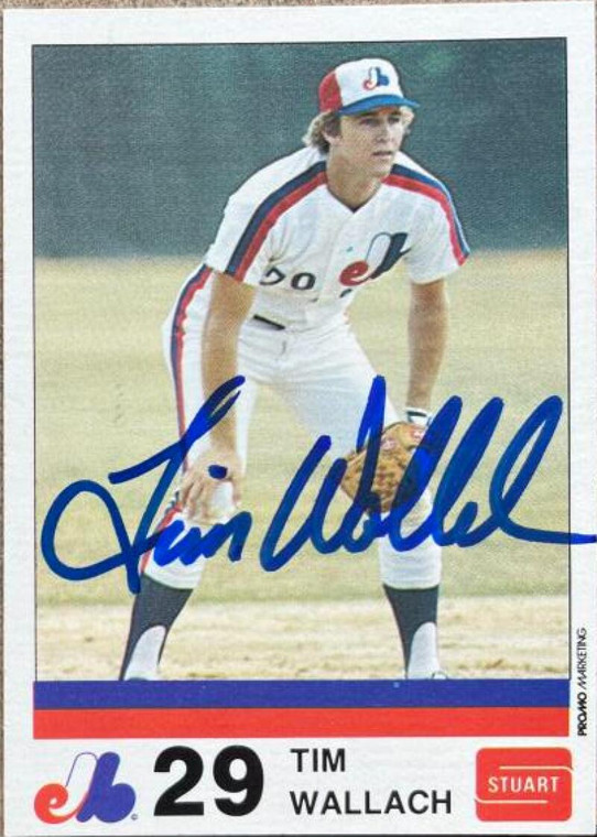 Tim Wallach Autographed 1983 Stuart Bakery Montreal Expos #12