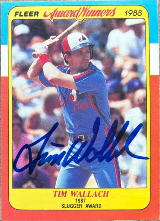 Tim Wallach Autographed 1988 Fleer Award Winners #44