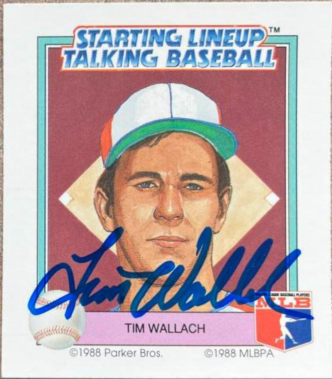 Tim Wallach Autographed 1988 Parker Bros. Starting Lineup Talking Baseball Montreal Expos #16