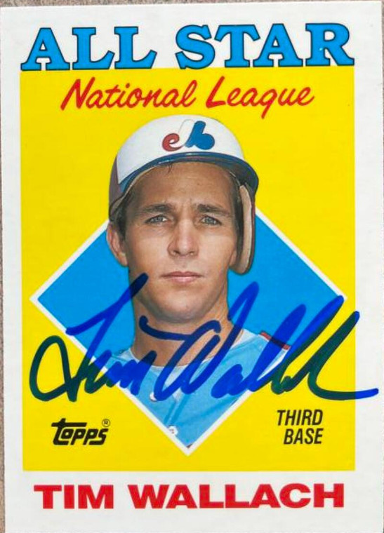 SOLD 135817 Tim Wallach Autographed 1988 Topps Tiffany #399