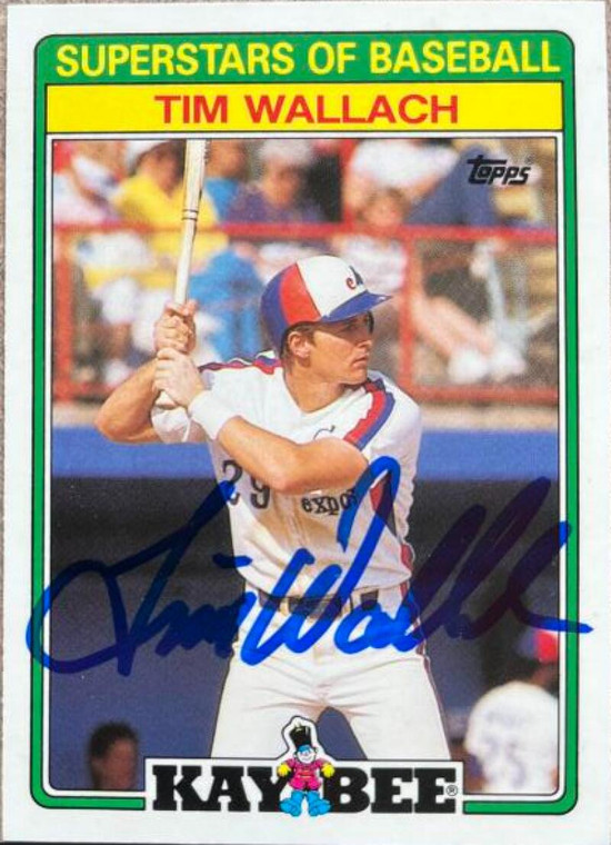 Tim Wallach Autographed 1988 Topps Kay - Bee Superstars of Baseball #32