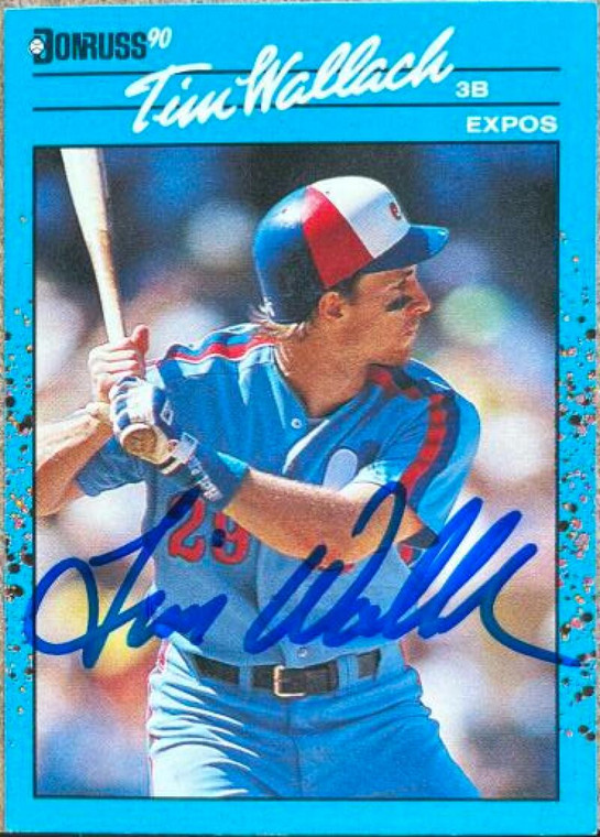 Tim Wallach Autographed 1990 Donruss Best of the NL #55