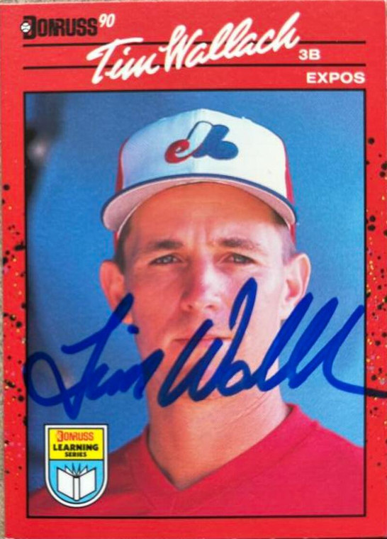 Tim Wallach Autographed 1990 Donruss Learning Series #220