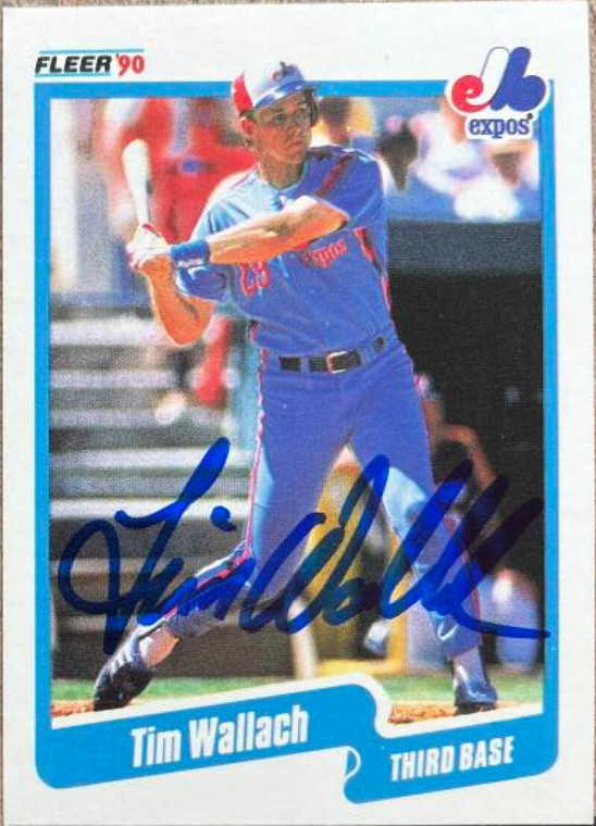 Tim Wallach Autographed 1990 Fleer #364