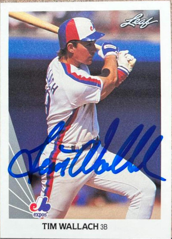 Tim Wallach Autographed 1990 Leaf #80