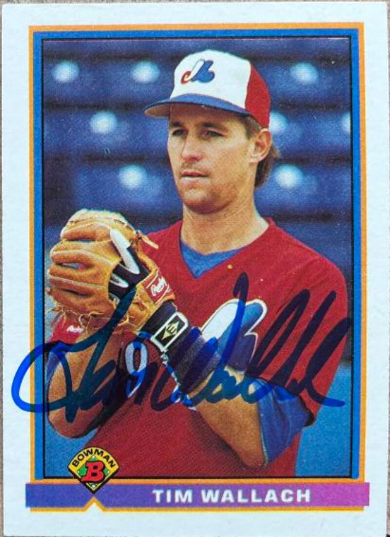 Tim Wallach Autographed 1991 Bowman #437