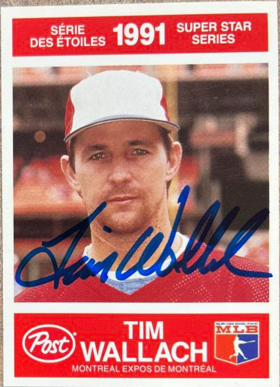 Tim Wallach Autographed 1991 Post Canada Super Star Series #2  