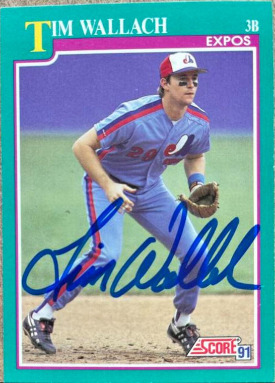 Tim Wallach Autographed 1991 Score #210