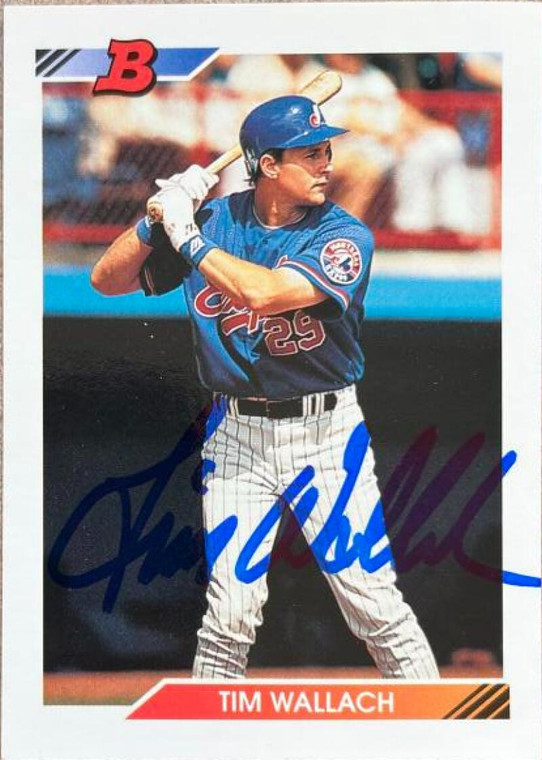 Tim Wallach Autographed 1992 Bowman #372