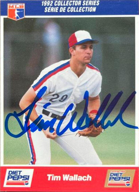 Tim Wallach Autographed 1992 Diet Pepsi #22