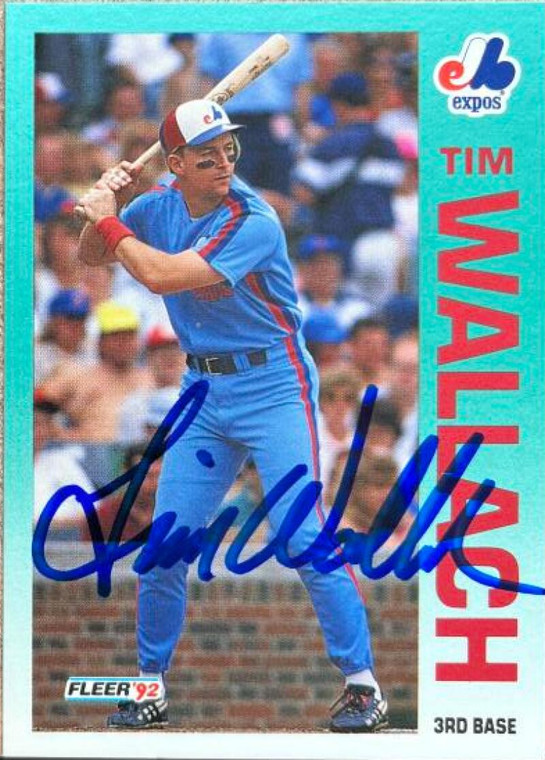 Tim Wallach Autographed 1992 Fleer #494