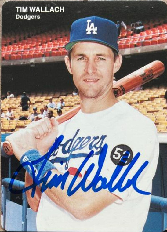 Tim Wallach Autographed 1993 Mother's Cookies Los Angeles Dodgers #6