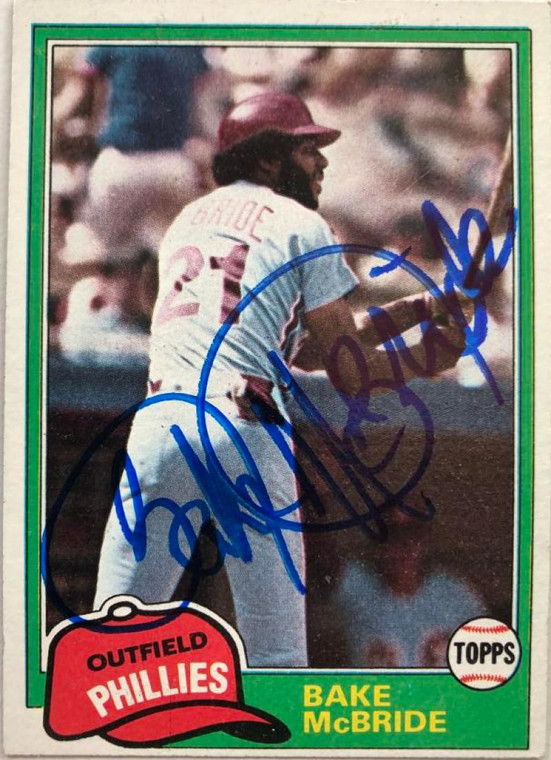 Bake McBride Autographed 1981 Topps #90