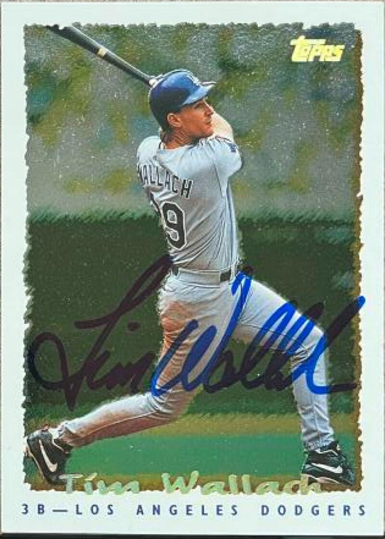 Tim Wallach Autographed 1995 Topps Cyberstats #30