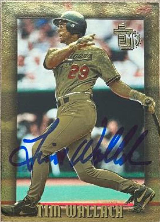 Tim Wallach Autographed 1995 Topps Embossed Golden Idols #37